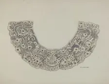 Lace Collar, c. 1938. Creator: Walter W. Jennings