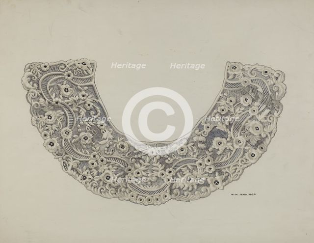 Lace Collar, c. 1938. Creator: Walter W. Jennings.