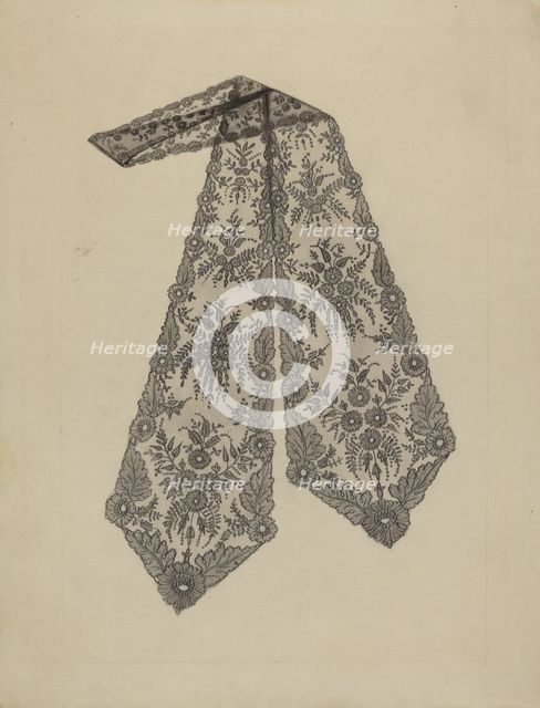 Lace Cravat, 1935/1942. Creator: Jean Peszel.