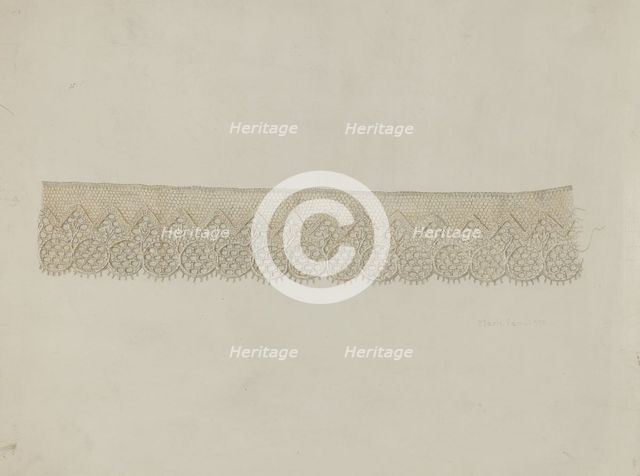 Lace Edging, c. 1938. Creator: Marie Famularo.