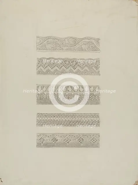 Lace Edging, c. 1942. Creator: Raymond Manupelli.