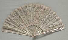 Lace Fan, c. 1860. Creator: Unknown