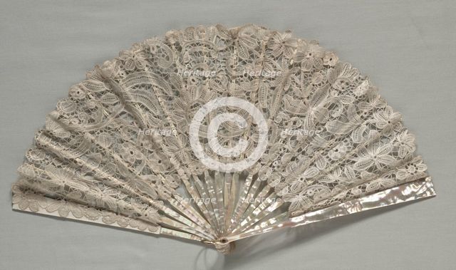 Lace Fan, c. 1860. Creator: Unknown.