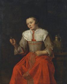 Lace-Maker, 1648. Creator: Gabriel Metsu