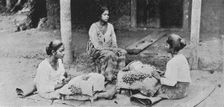 Lace Makers. - Ceylon Lace is entirely hand made c1890, (1910). Artist: Alfred William Amandus Plate