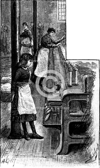 Lace making, 1884. Artist: Unknown