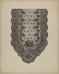 Lace Scarf, c. 1937. Creator: Katherine Hastings
