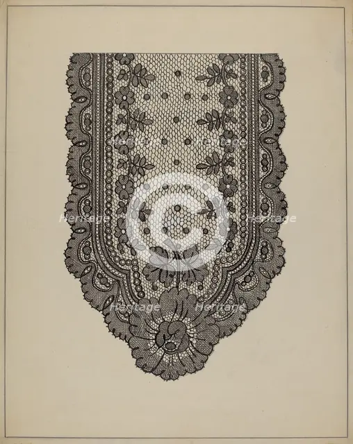 Lace Scarf, c. 1937. Creator: Katherine Hastings.