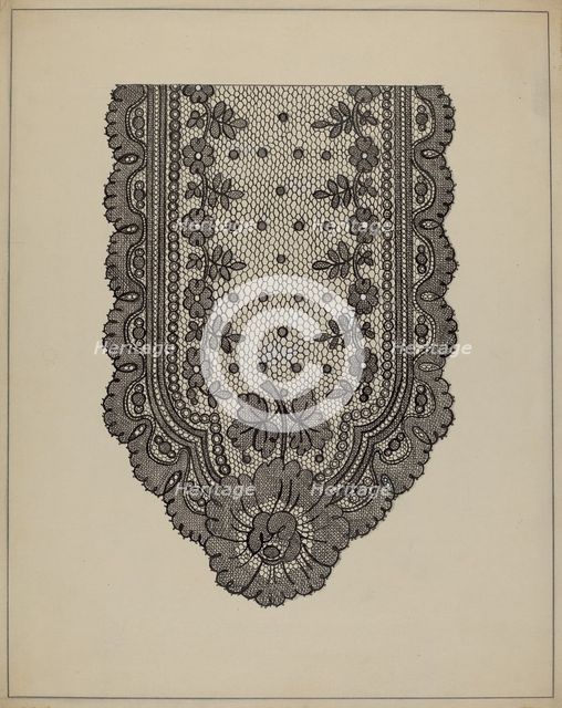Lace Scarf, c. 1937. Creator: Katherine Hastings.