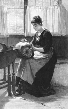 'Lacemaking"; after William H Weatherhead, R.I. 1890. Creator: Unknown