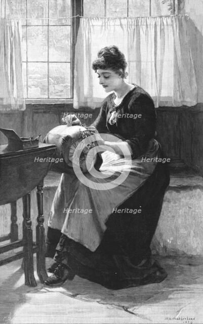 ''Lacemaking"; after William H Weatherhead, R.I.',1890. Creator: Unknown.
