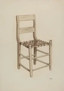 Laced Chair, c. 1940. Creator: Pearl Davis