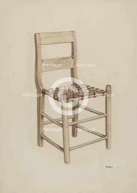 Laced Chair, c. 1940. Creator: Pearl Davis.