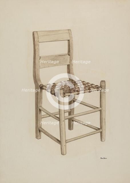 Laced Chair, c. 1940. Creator: Pearl Davis.