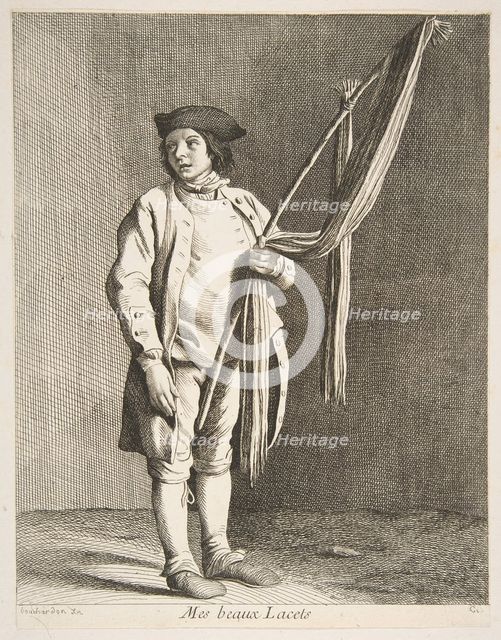 Laces Peddler, 1738. Creator: Caylus, Anne-Claude-Philippe de.