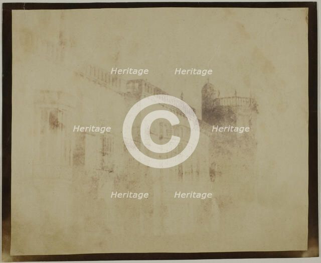 Lacock Abbey, South Front Towards Sharington's Tower, March 17, 1840. Creator: William Henry Fox Talbot.