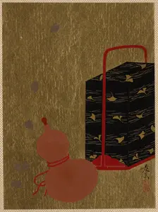 Lacquer Box and Gourd. Creator: Shibata Zeshin