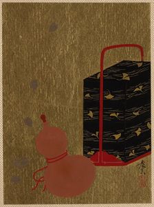 Lacquer Box and Gourd. Creator: Shibata Zeshin
