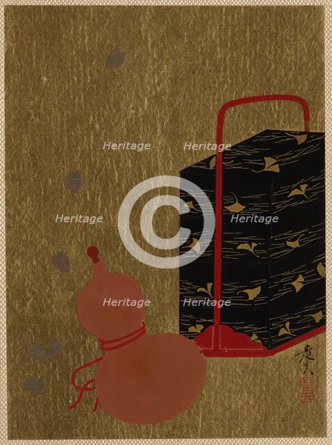 Lacquer Box and Gourd. Creator: Shibata Zeshin.