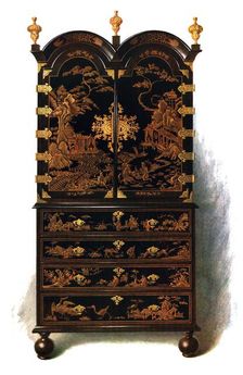 Lacquer cabinet, 1905. Artist: Shirley Slocombe