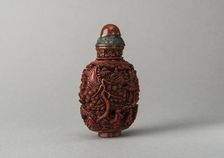 Lacquer snuff bottle, China, Qing dynasty, 1644-1911. Creator: Unknown