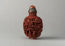 Lacquer snuff bottle, China, Qing dynasty, 1644-1911. Creator: Unknown