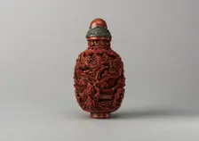 Lacquer snuff bottle, China, Qing dynasty, 1644-1911. Creator: Unknown