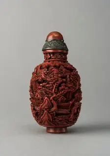 Lacquer snuff bottle, China, Qing dynasty, 1644-1911. Creator: Unknown