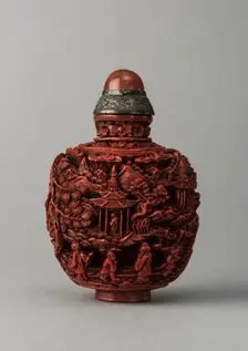 Lacquer snuff bottle, China, Qing dynasty, 1644-1911. Creator: Unknown