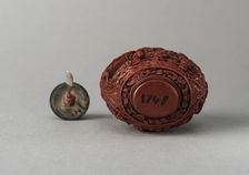 Lacquer snuff bottle, China, Qing dynasty, 1644-1911. Creator: Unknown