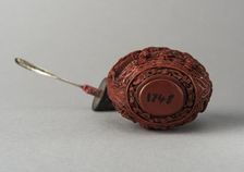 Lacquer snuff bottle, China, Qing dynasty, 1644-1911. Creator: Unknown