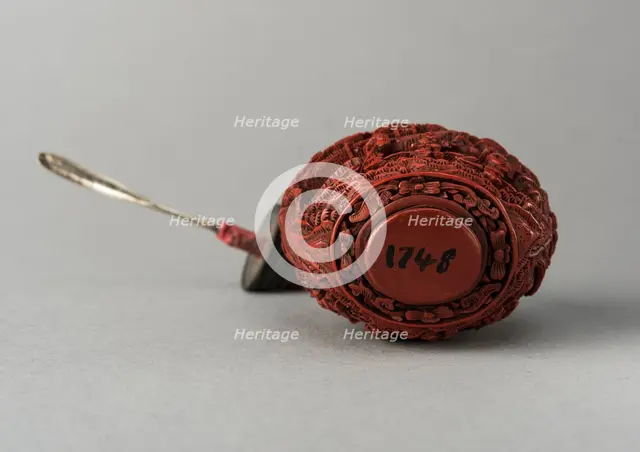 Lacquer snuff bottle, China, Qing dynasty, 1644-1911. Creator: Unknown.