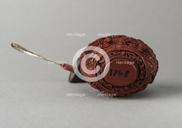 Lacquer snuff bottle, China, Qing dynasty, 1644-1911. Creator: Unknown.