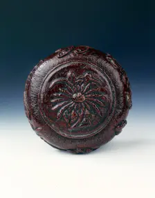 Lacquered and moulded mandarin orange skin box, Qing dynasty, China, 19th century. Creator: Unknown