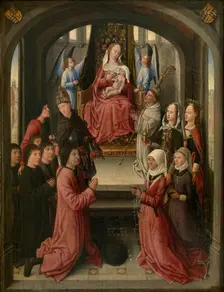 Lactatio of Saint Bernard of Clairvaux with Donors, 1475-1499. Creator: Anon