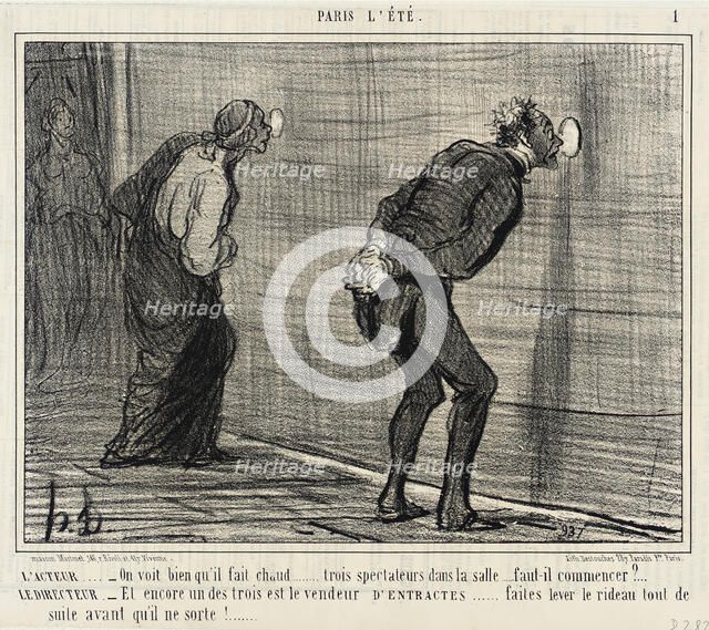 L'Acteur...on voit bien qu'il fait chaud..., 1856. Creator: Honore Daumier.