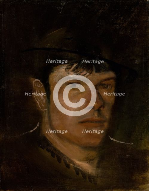 Lad with a Large Ear and a Small Hat, 1880-1900. Creator: Ladislav Mednyanszky.