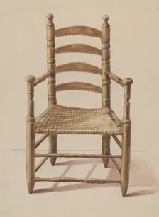Ladder Back Chair, 1935/1942. Creator: Unknown
