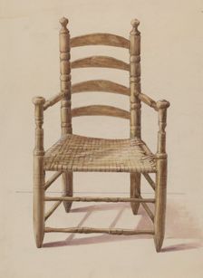 Ladder Back Chair, 1935/1942. Creator: Unknown