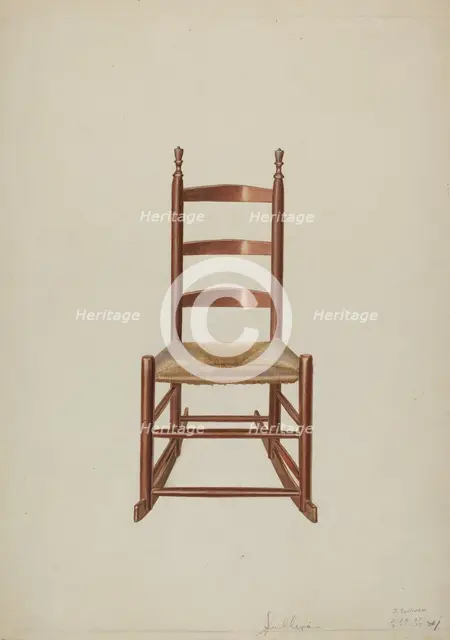 Ladder Rock Chair, 1937. Creator: John Sullivan.