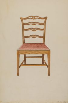 Ladderback Chair, 1935/1942. Creator: Albert Ryder