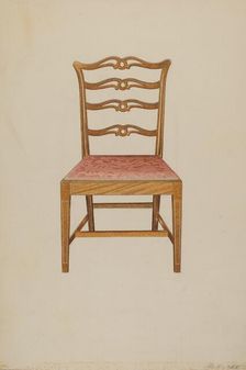Ladderback Chair, 1935/1942. Creator: Albert Ryder