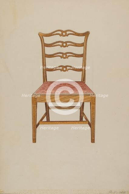 Ladderback Chair, 1935/1942. Creator: Albert Ryder.