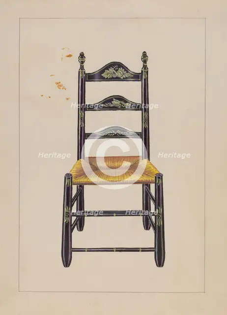 Ladderback Chair, c. 1936. Creator: Gerald Bernhardt.
