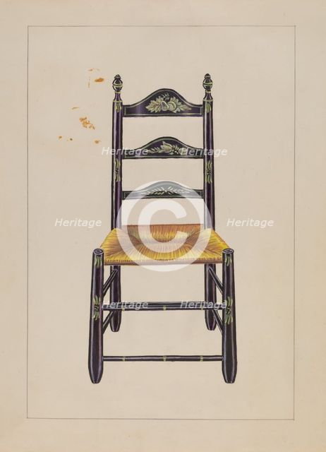 Ladderback Chair, c. 1936. Creator: Gerald Bernhardt.