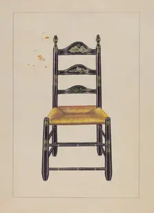 Ladderback Chair, c. 1936. Creator: Gerald Bernhardt