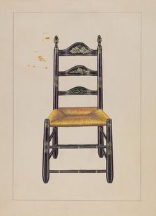 Ladderback Chair, c. 1936. Creator: Gerald Bernhardt