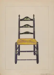 Ladderback Chair, c. 1936. Creator: Gerald Bernhardt