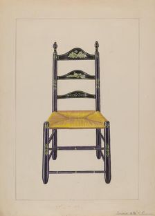 Ladderback Chair, c. 1936. Creator: Gerald Bernhardt