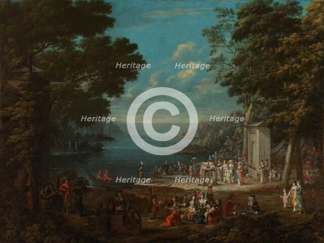 Ladies’ Outing at Hünkâr Iskelesi along the Bosporus, c.1720-c.1737. Creator: Jean Baptiste Vanmour.